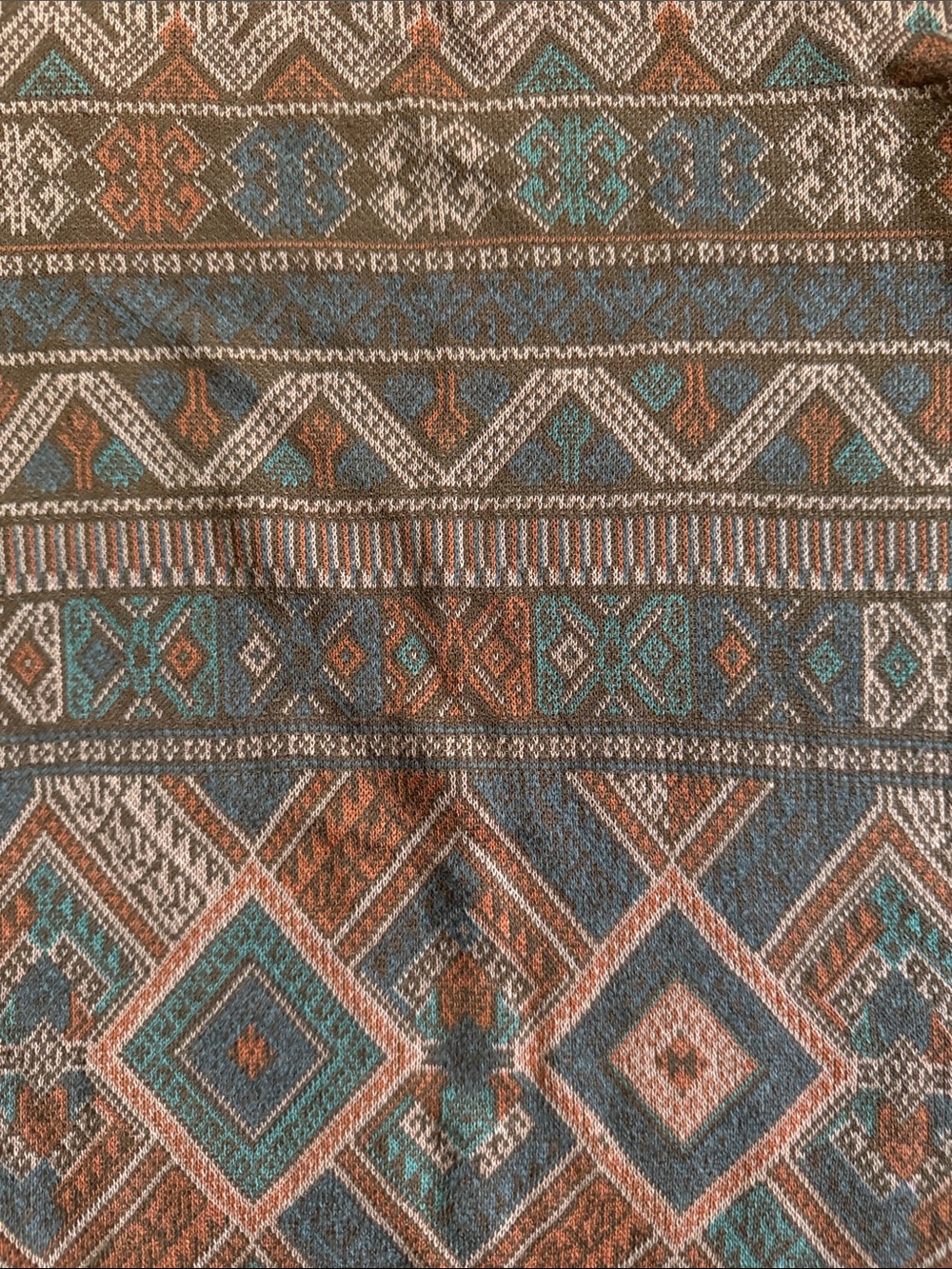 Peruvian Connection hill tribe pattern pima cotton tank top dress tunic M